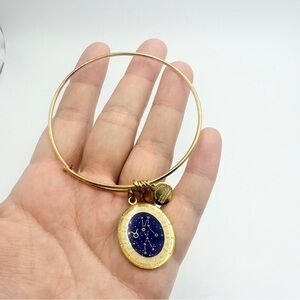 Alex and Ani Gold Celestial Wheel Scorpio Zodiac Charm Bangle Bracelet